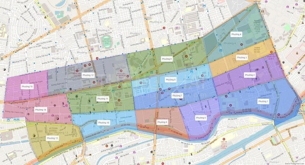 Map of District 5 - a Chinese district in Ho Chi Minh City